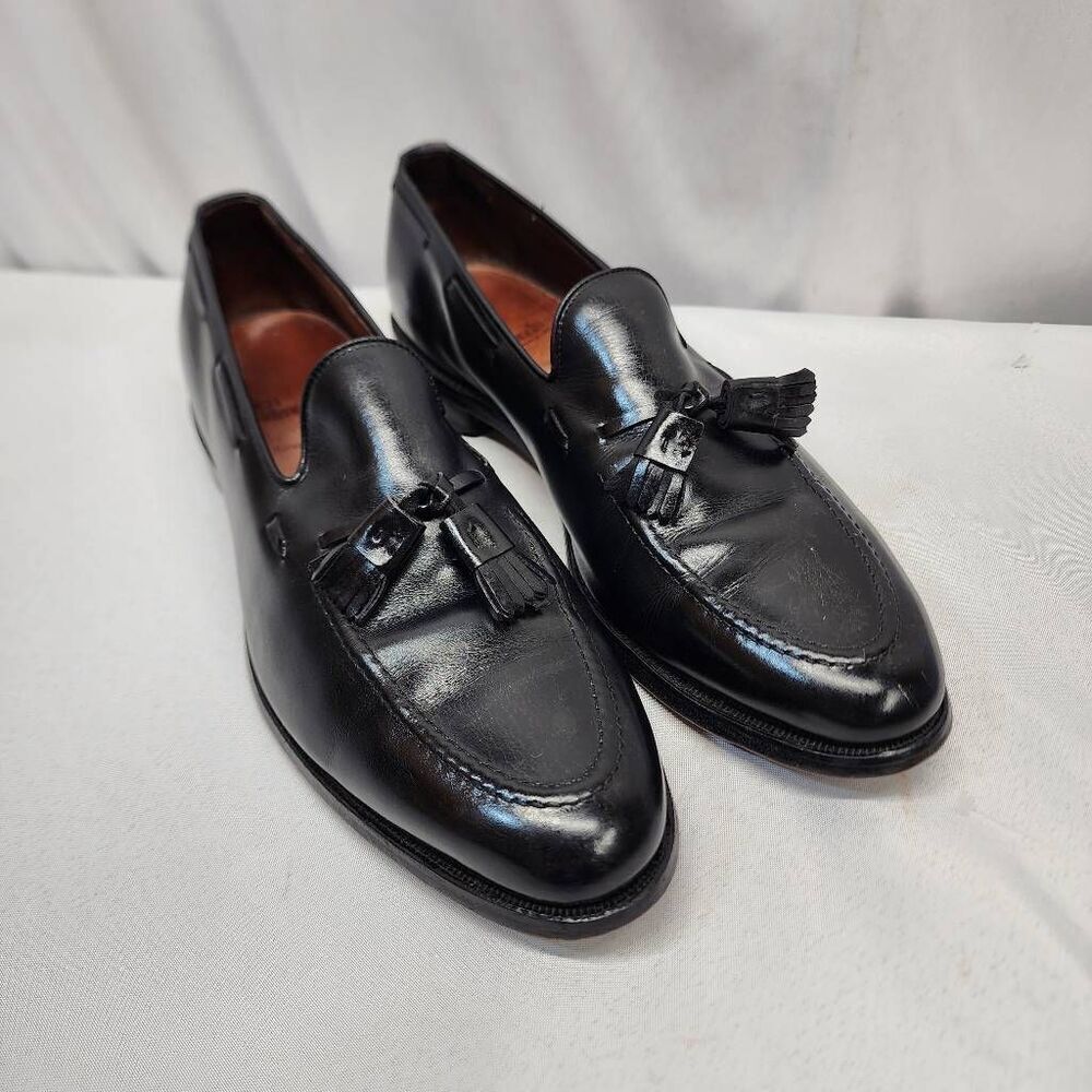 Allen Edmonds Grayson Tassel Loafers Black Leather Mens 11.5 A USA